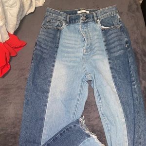 Pacsun Two Panel High Waisted Straight Leg Jeans